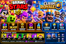 Яскравий банер Brawl Stars і Clash Royale.png